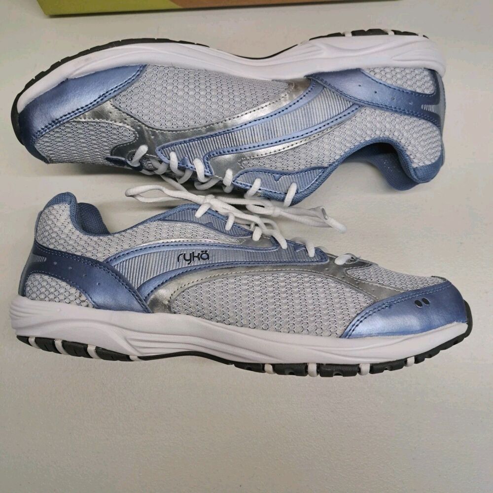 Ryka Dash Womens 11W Walking Sneakers Blue Leather - Picture 2 of 6